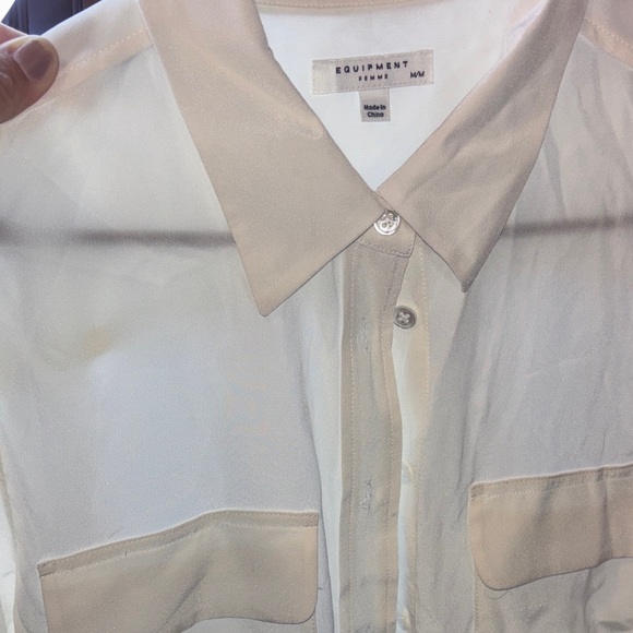 Equipment Cream Silk Blouse 100 sillones - Picture 4 of 6